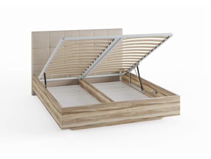 Кровать Сонум Vena Ясмунд + Кашемир Бежевый (с подъемным механизмом) 160х200