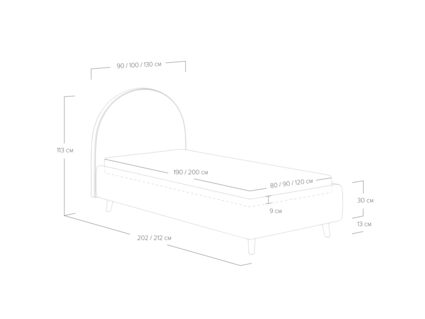 Кровать Сонум Roxy Лофти латте