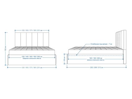 Кровать Lonax Милана велюр Dolly-13 (с основанием) 120х190