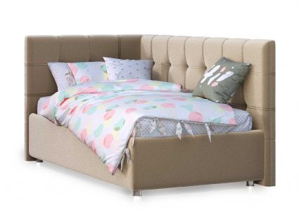 Кровать Nuvola Sabina угловая Velutto 22 160х190