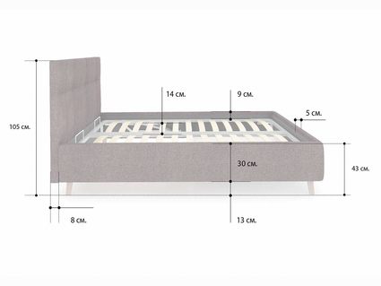 Кровать Сонум Bella Рогожка Мокко