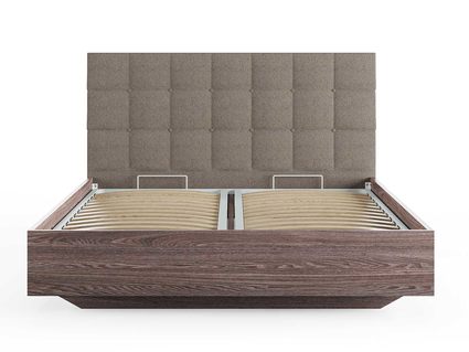 Кровать Сонум Luiza Ясень Анкор + Рогожка Песочная 80х200
