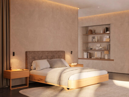 Кровать Rivi Charm Бук натуральный/шенилл Friends 12 120х200