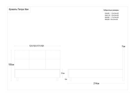 Кровать Димакс Петра new Опал с подъемным механизмом 266
