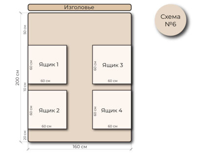 Кровать Mr.Mattress Site Box экокожа Beige 140х200
