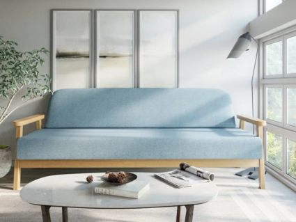 Диван Арско Флори трехместный голубой Длина 194 см