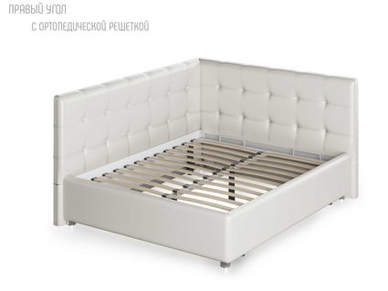 Кровать Nuvola Sabina угловая Velutto 22 160х190