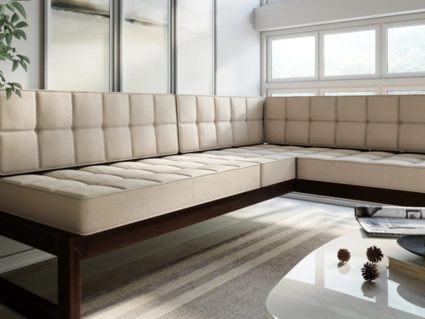 Диван Арско Сега угловой трехместный кремовый Длина 218 см