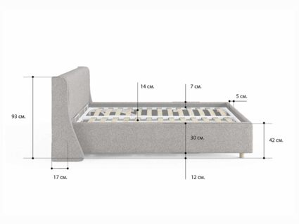 Кровать Сонум Barcelona Кашемир Горчичный 90х190