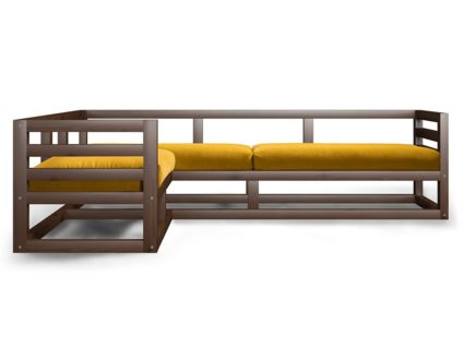 Диван Арско Магнус угловой трехместный желтый Длина 250 см
