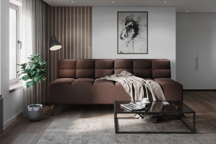 Диван Арско Нельсон трехместный коричневый