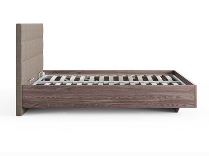 Кровать Сонум Luiza Ясень Анкор + Рогожка Песочная 80х200