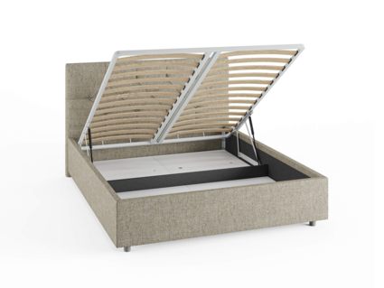 Кровать Сонум Bari Рогожка Мокко (с подъемным механизмом) 140х200