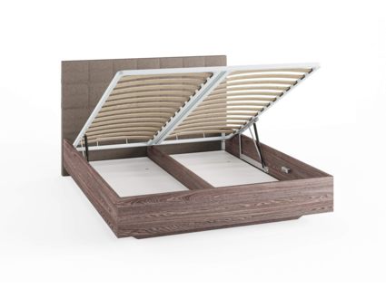 Кровать Сонум Luiza Ясмунд + Кашемир Бежевый (с подъемным механизмом) 140х200