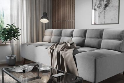 Диван Арско Нельсон трехместный светло-серый Длина 195 см