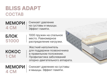 Матрас Димакс Bliss Adapt 150х185