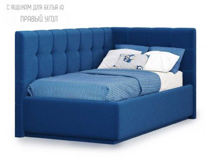 Кровать Nuvola Sabina угловая Velutto 26 (с подъемным механизмом) 200х190