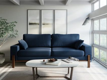 Диван Арско Хангель трехместный синий Длина 195 см