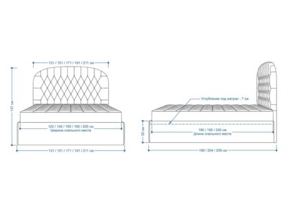 Кровать Lonax Венеция велюр Dolly-3 (с подъемным механизмом)