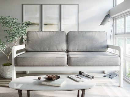 Диван Арско Бергер трехместный светло-серый