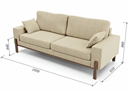 Диван Арско Хангель трехместный бежевый