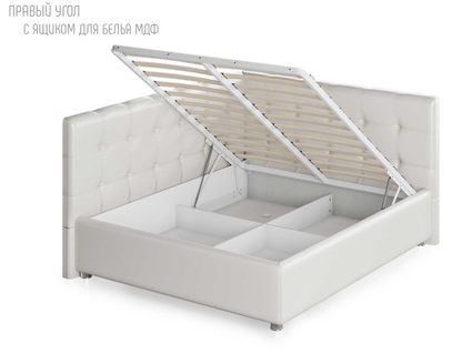 Кровать Nuvola Sabina угловая Velutto 26 (с подъемным механизмом) 200х190