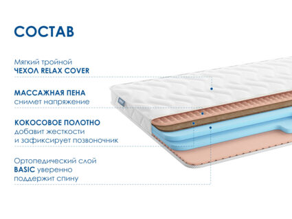Матрас Димакс Relmas Cocos Roll 9 297