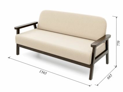 Диван Арско Флори Мини двухместный кремовый Длина 157 см