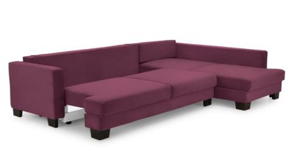 Диван Фиеста Мебель Марсель угловой (большой) велюр Vivaldi 19 фиолетовый