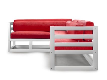 Диван Арско Магнус угловой трехместный красный Длина 250 см