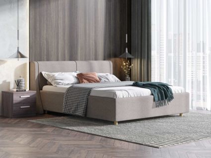 Кровать Сонум Barcelona Кашемир Бежевый (с подъемным механизмом) 90х190