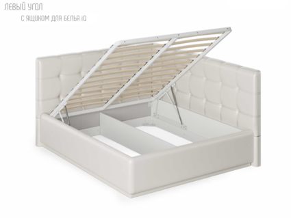 Кровать Nuvola Sabina угловая Velutto 26 (с подъемным механизмом) 200х190